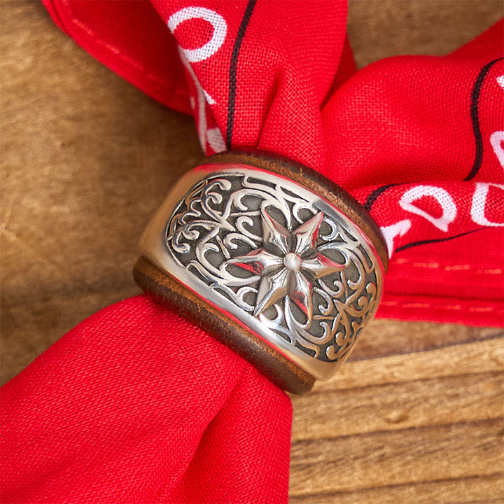 Fazzoletto da taschino stampato con bottone rotondo esagramma e anacardi - image 10