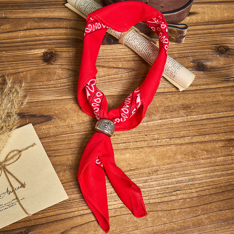 Fazzoletto da taschino stampato con bottone rotondo esagramma e anacardi - image 9