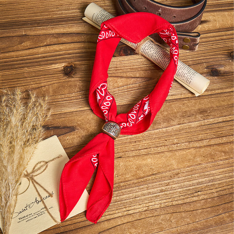 Fazzoletto da taschino stampato con bottone rotondo esagramma e anacardi - image 8