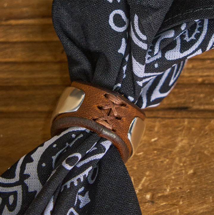 Fazzoletto da taschino stampato con bottone rotondo esagramma e anacardi - image 17