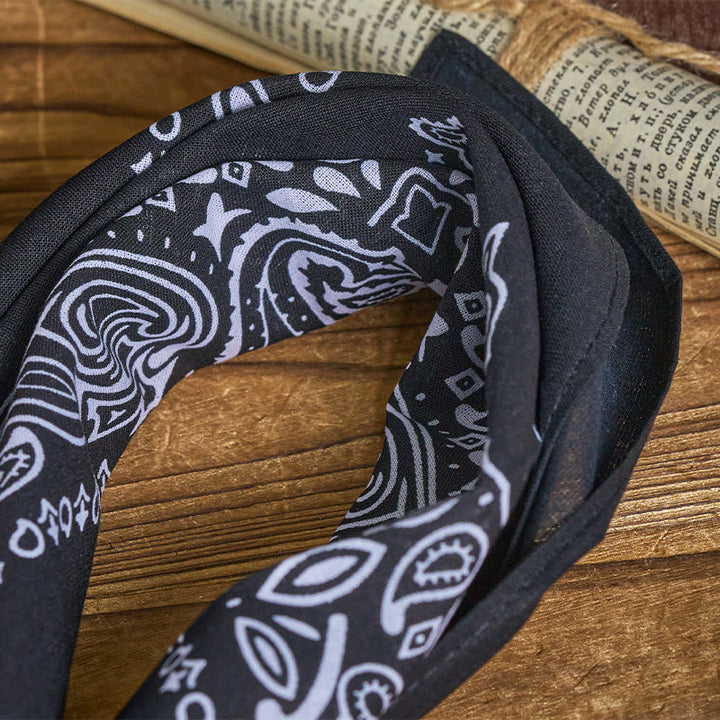 Fazzoletto da taschino stampato con bottone rotondo esagramma e anacardi - image 18