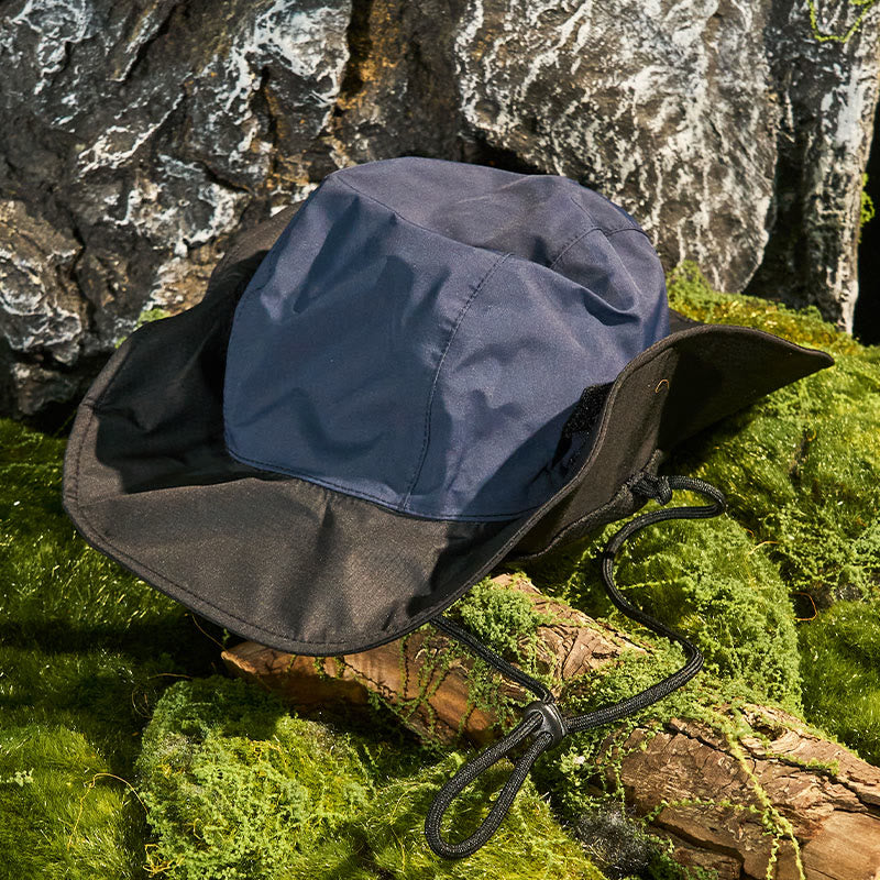 Cappello da pescatore traspirante con protezione solare impermeabile e colorato - Blu navy - Regolabile (circa 21 5/8"-23 1/4") - image 0