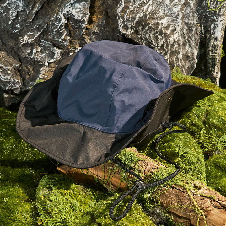 Cappello da pescatore traspirante con protezione solare impermeabile e colorato - Blu navy - Regolabile (circa 21 5/8"-23 1/4") - image 0