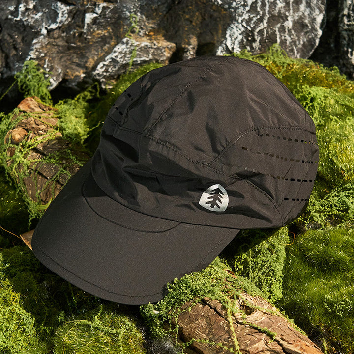 Cappellino da baseball sportivo da esterno impermeabile e tinta unita - Nero - Regolabile (circa 21 5/8"-23 5/8") - image 0