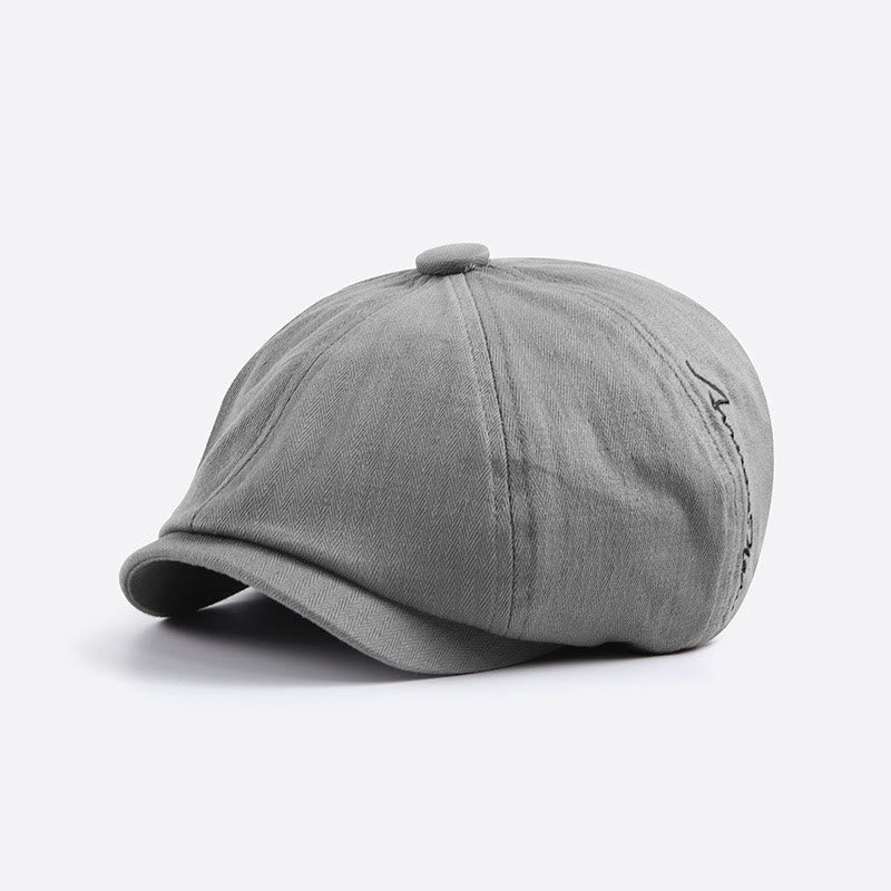 Cappello berretto da strillone da uomo con dettagli ricamati retrò eleganti - Grigio - Regolabile (22-23 5/8") - image 2