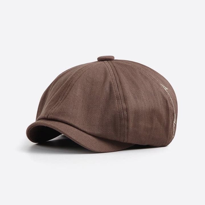 Cappello berretto da strillone da uomo con dettagli ricamati retrò eleganti - Caffè - Regolabile (22-23 5/8") - image 3