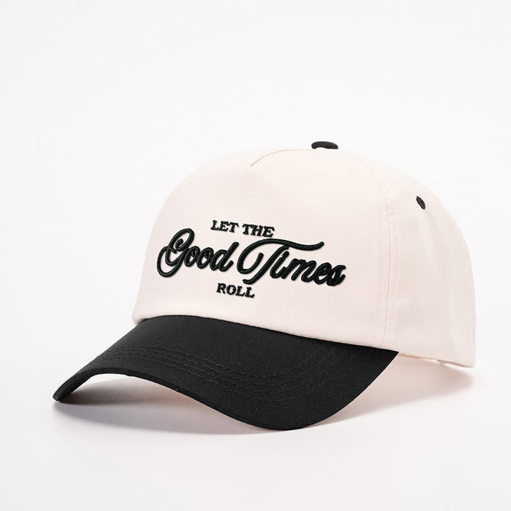 Cappellino da baseball bicolore ricamato Let the Good Times Roll - bianco sporco con nero - M (22-22 7/8") - image 2