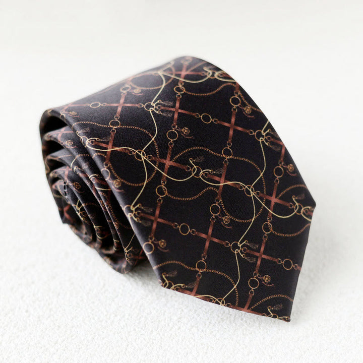 Cravatta verde da uomo personalizzata con stampa di cavalli - Stile n. 15 - image 17