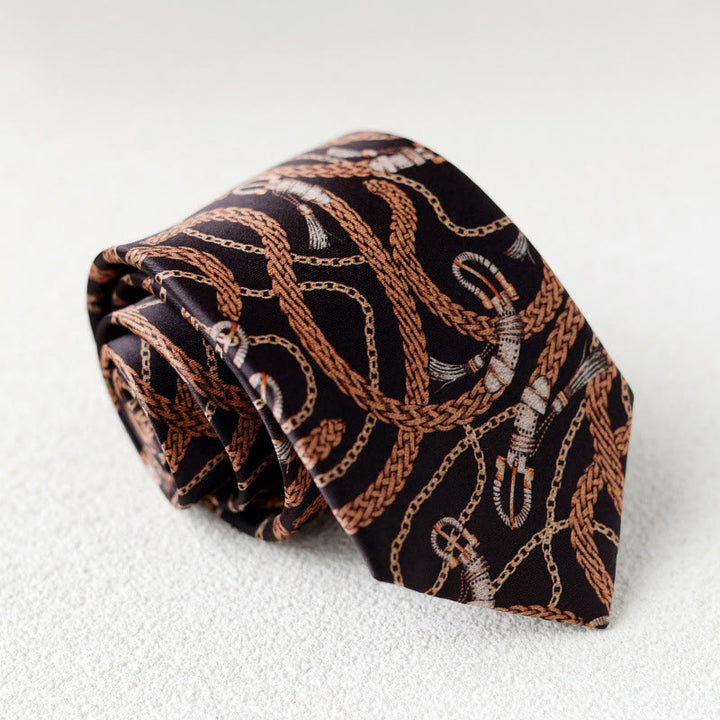 Cravatta verde da uomo personalizzata con stampa di cavalli - Stile n. 13 - image 15