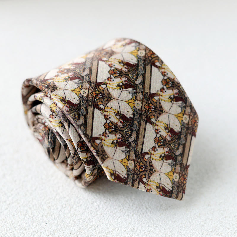 Cravatta verde da uomo personalizzata con stampa di cavalli - Stile n. 2 - image 4