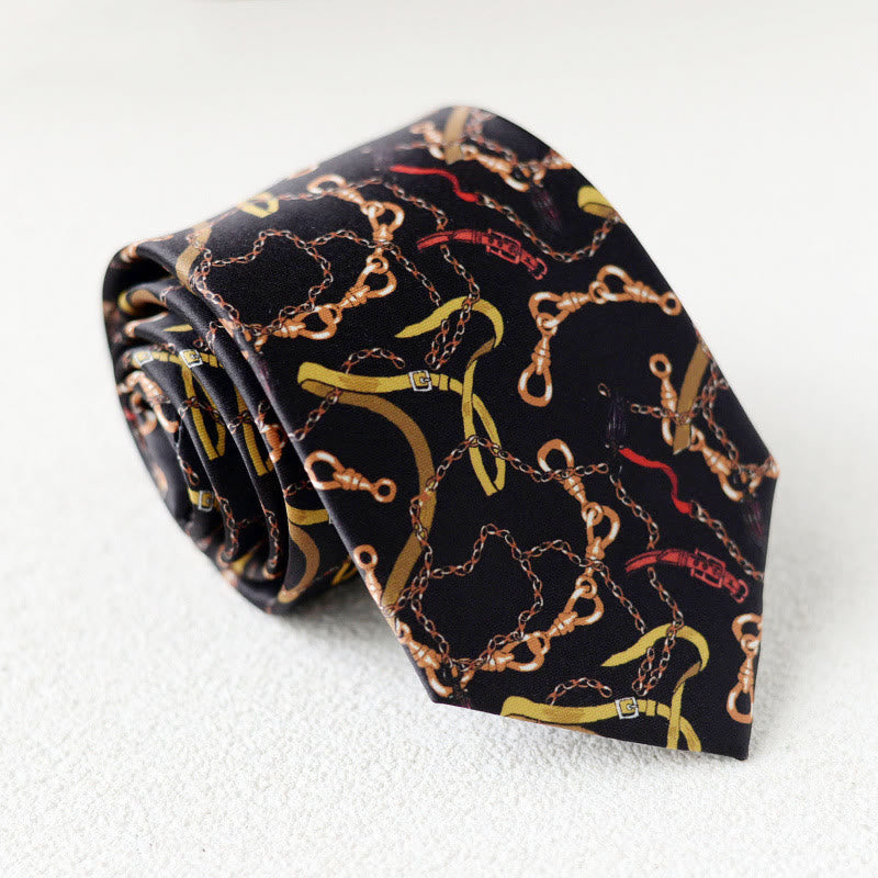 Cravatta verde da uomo personalizzata con stampa di cavalli - Stile n. 17 - image 19