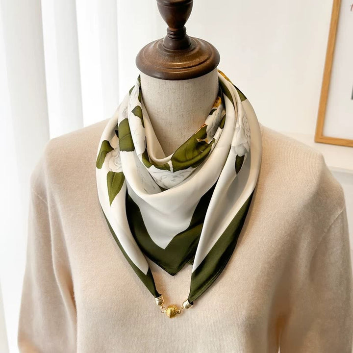 Cravatta magnetica quadrata elegante con stampa retrò da donna - Stile n. 21 - image 23