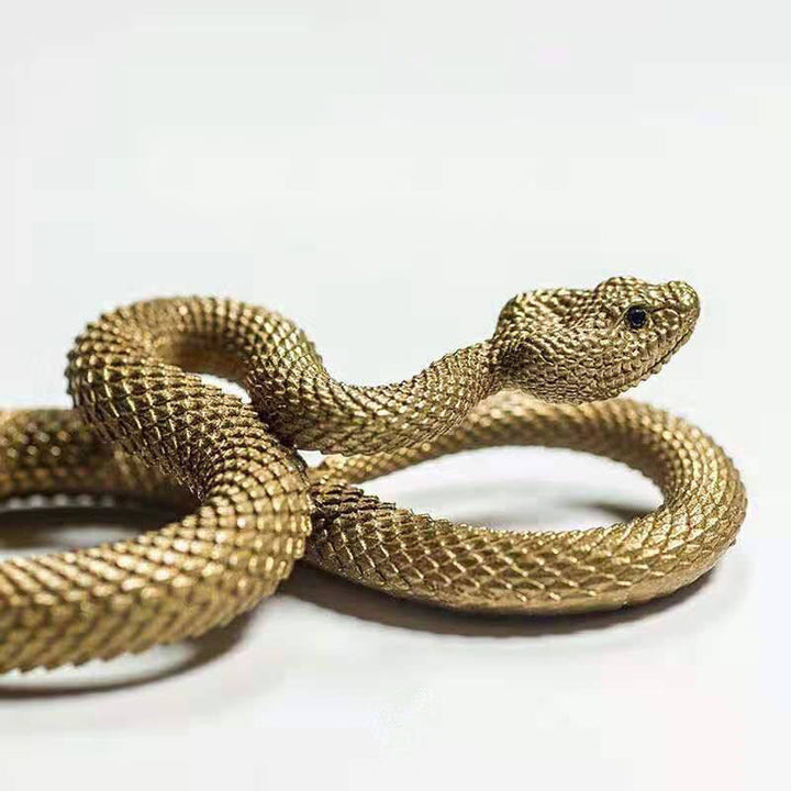 Portachiavi a forma di serpente in ottone con gancio, stile gotico e animale - image 2