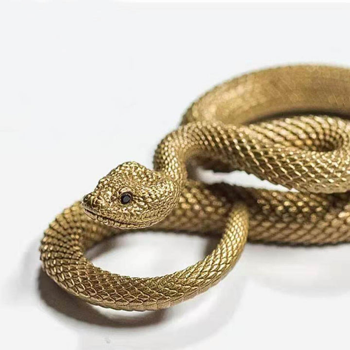 Portachiavi a forma di serpente in ottone con gancio, stile gotico e animale - image 3