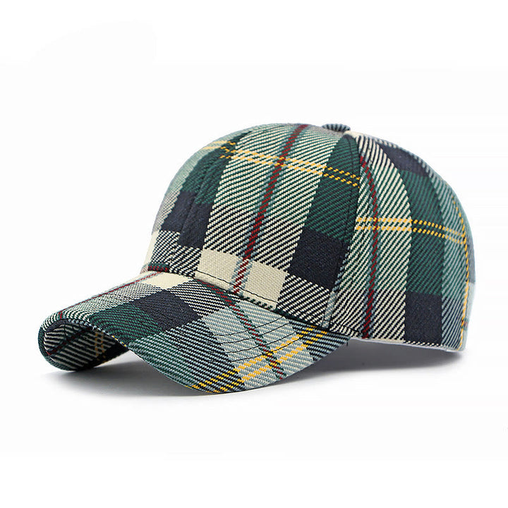 Cappellino da baseball casual multicolore con motivo scozzese retrò - Verde - Regolabile (21 5/8''-23 5/8") - image 5