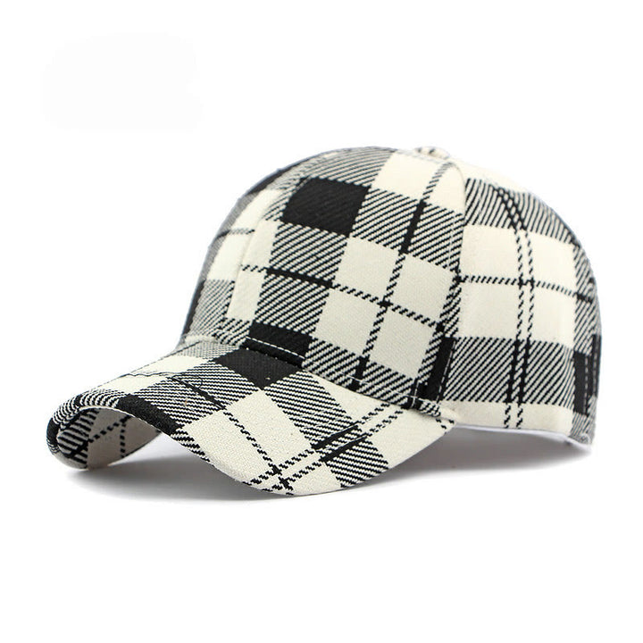 Cappellino da baseball casual multicolore con motivo scozzese retrò - Nero - Regolabile (21 5/8''-23 5/8") - image 4