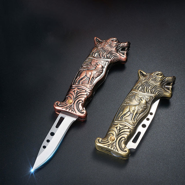 Accendino a butano con coltello pieghevole Wolf Head 2 in 1 - image 4
