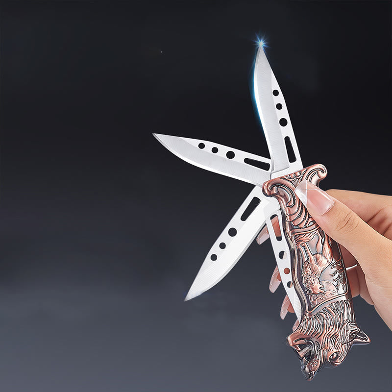 Accendino a butano con coltello pieghevole Wolf Head 2 in 1 - image 2