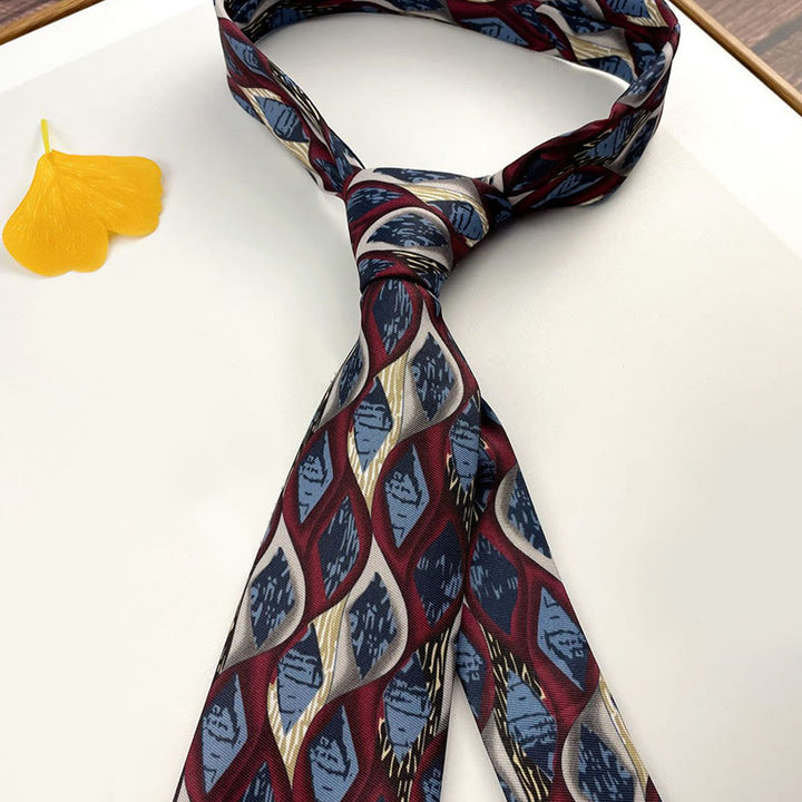 Cravatta da uomo personalizzata con motivo retrò e stile multiplo - Stile n. 7 - image 9