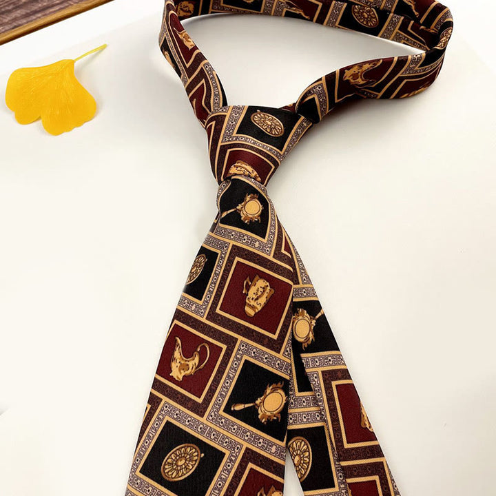 Cravatta da uomo personalizzata con motivo retrò e stile multiplo - Stile n. 1 - image 0