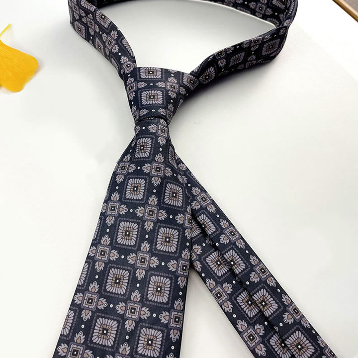 Cravatta da uomo personalizzata con motivo retrò e stile multiplo - Stile n. 14 - image 16