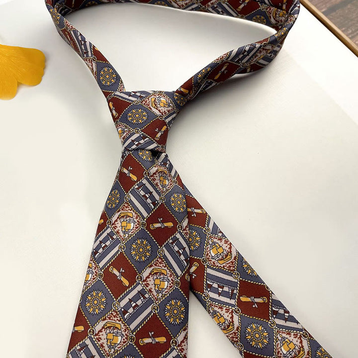 Cravatta da uomo personalizzata con motivo retrò e stile multiplo - Stile n. 9 - image 11