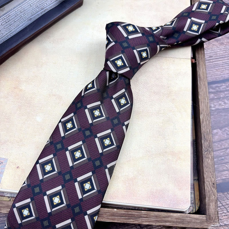 Cravatta da uomo personalizzata con motivo retrò e stile multiplo - Stile n. 16 - image 18