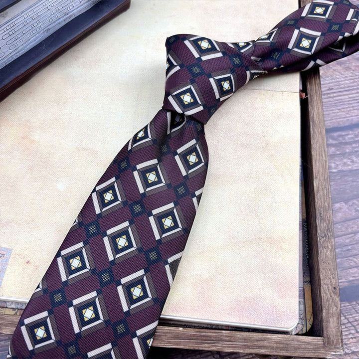 Cravatta da uomo personalizzata con motivo retrò e stile multiplo - Stile n. 16 - image 18