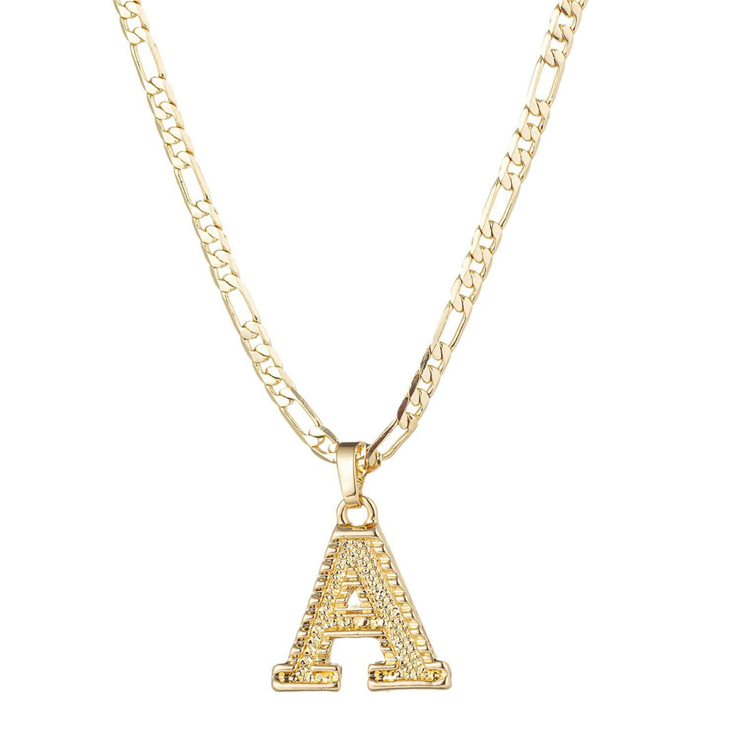 Collana con ciondolo a forma di lettera dorata semplice e nobile - A - image 4