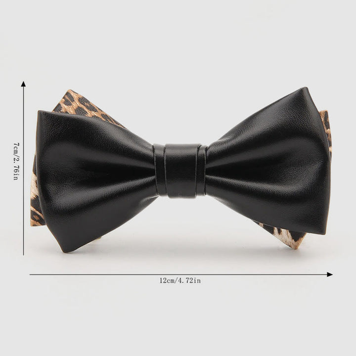 Papillon in pelle tinta unita Lustrous Party - image 8
