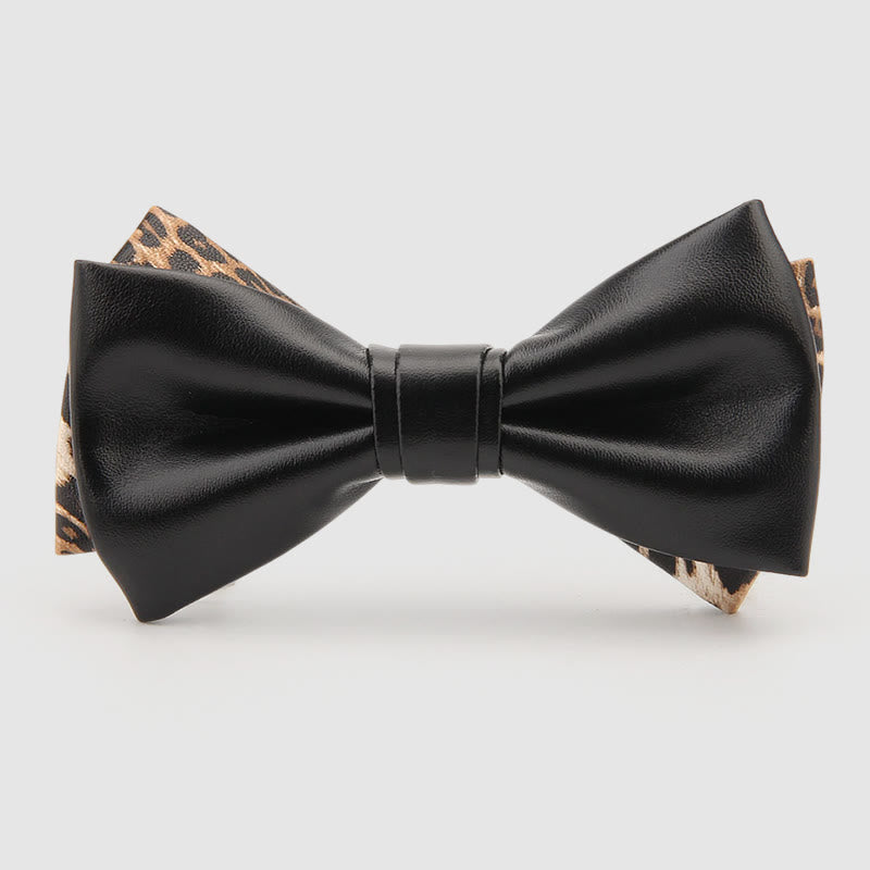 Papillon in pelle tinta unita Lustrous Party - Crossover nero - image 7