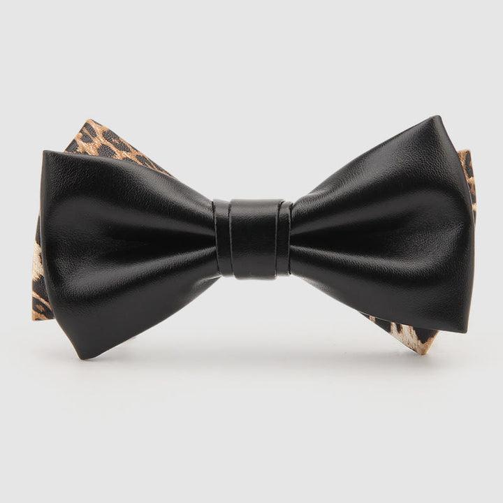 Papillon in pelle tinta unita Lustrous Party - Crossover nero - image 7