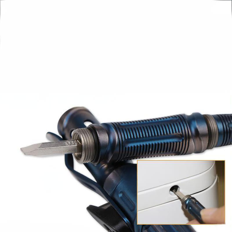 Penna tattica con fischietto e illuminazione multifunzionale EDC - image 7