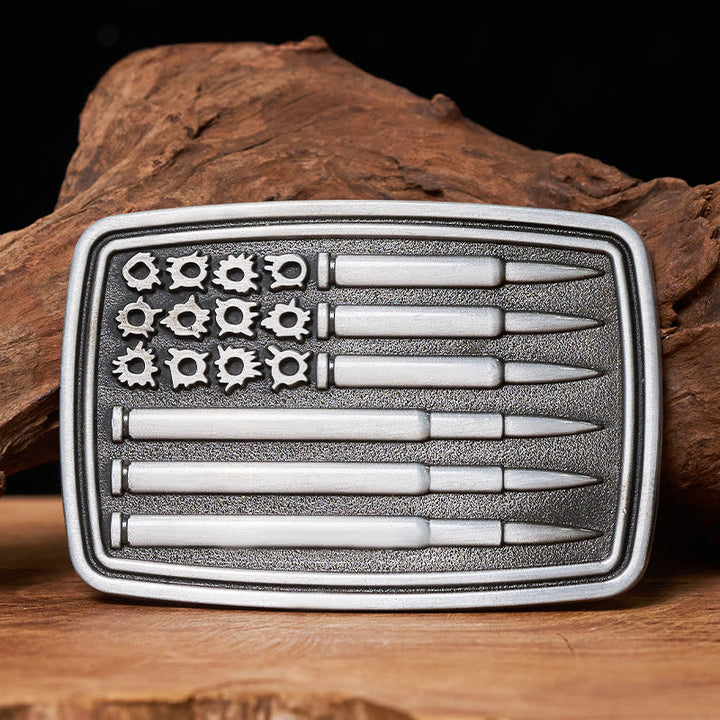 Cintura da uomo in pelle con fibbia rettangolare Silver Bullet - Senza cintura - Cintura non inclusa - image 0