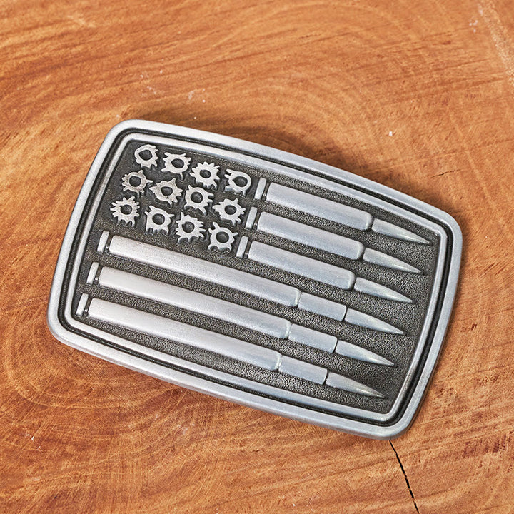 Cintura da uomo in pelle con fibbia rettangolare Silver Bullet - image 1