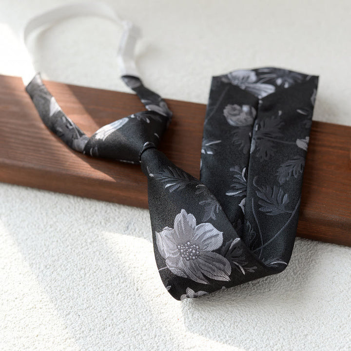 Cravatta pre-annodata con stampa floreale da uomo per abito - Stile n. 3 - image 3