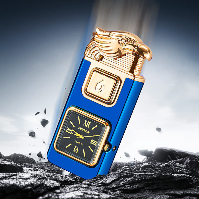 Accendino gonfiabile a LED a forma di testa d'aquila con orologio - image 1