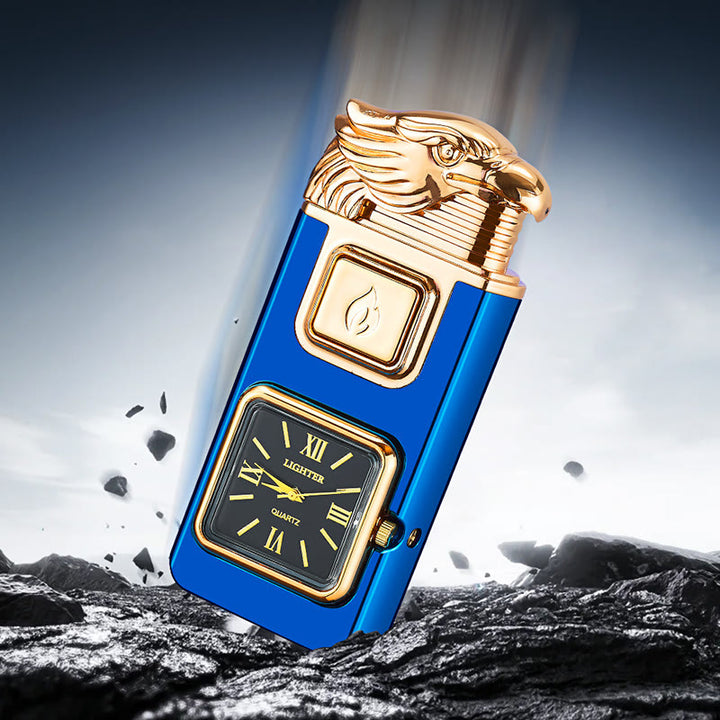 Accendino gonfiabile a LED a forma di testa d'aquila con orologio - image 1