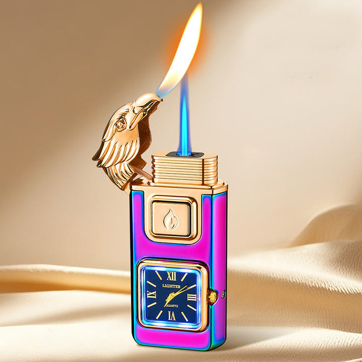 Accendino gonfiabile a LED a forma di testa d'aquila con orologio - Colorato - image 7