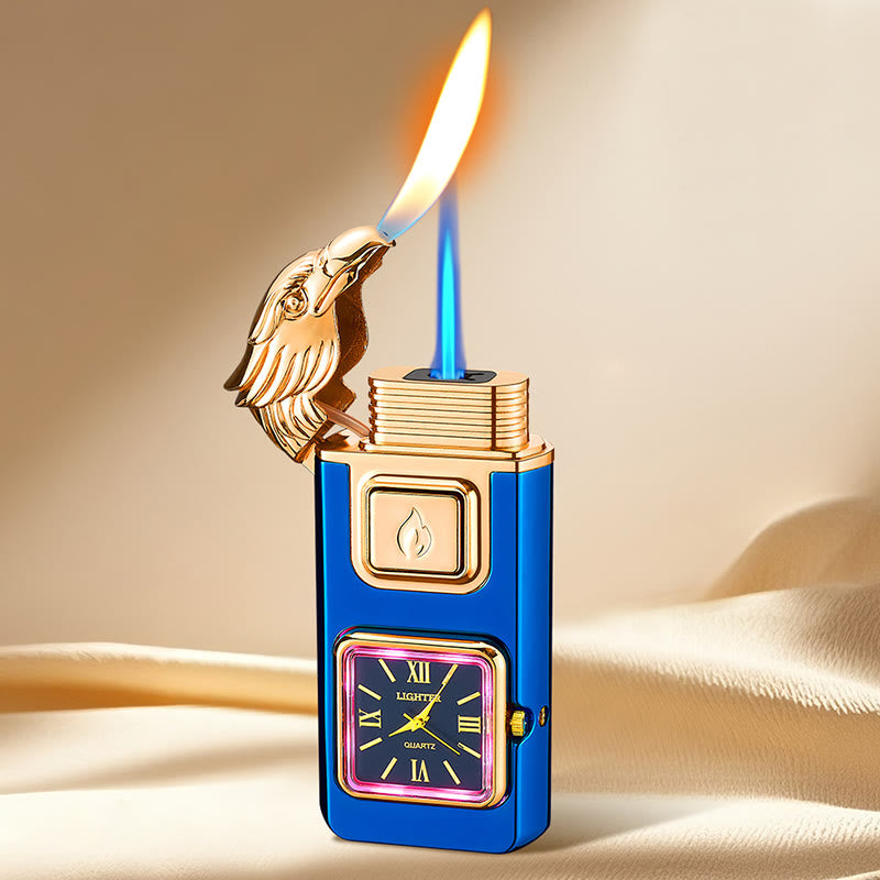 Accendino gonfiabile a LED a forma di testa d'aquila con orologio - Blu - image 10