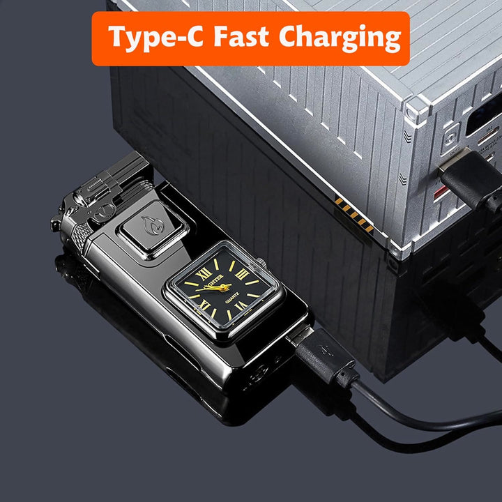 Accendino gonfiabile a LED a forma di testa d'aquila con orologio - image 4