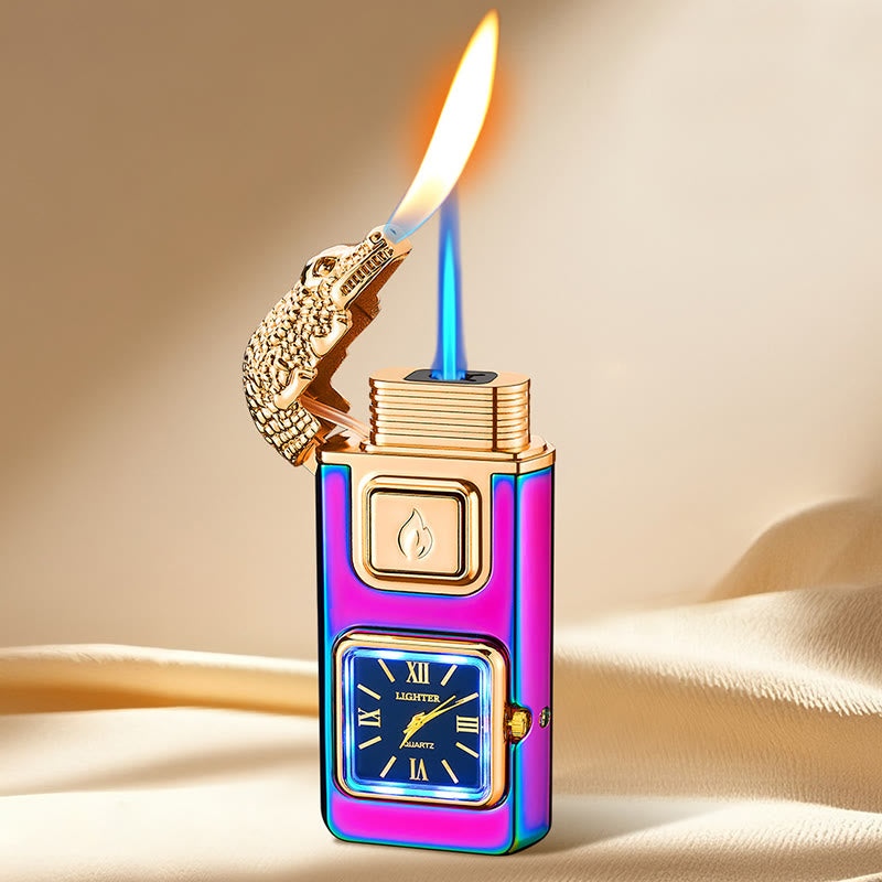Accendino gonfiabile a LED a forma di testa di coccodrillo con orologio - Colorato - image 6