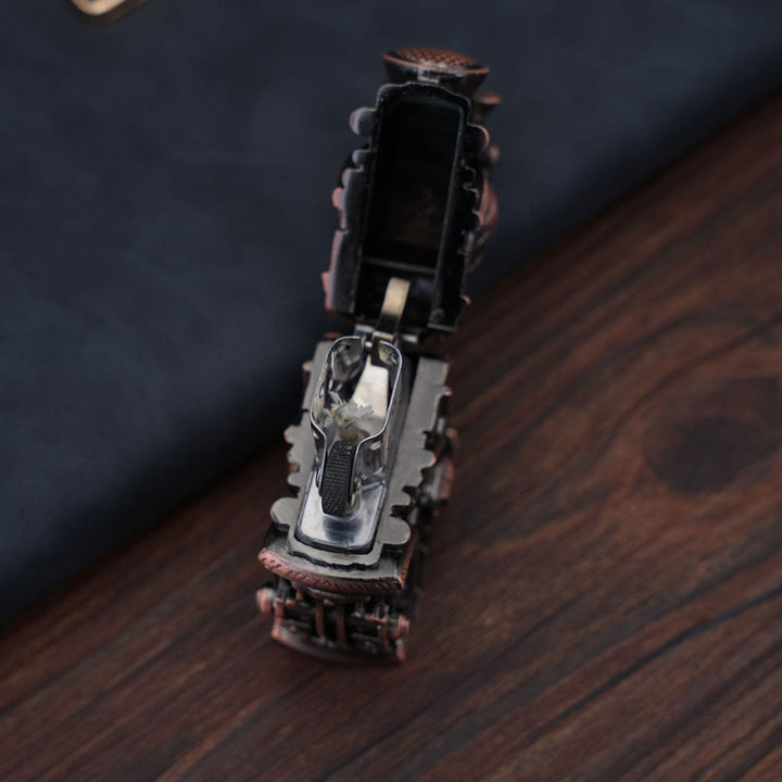 Accendino a cherosene in metallo a forma di motocicletta retrò creativa - image 5