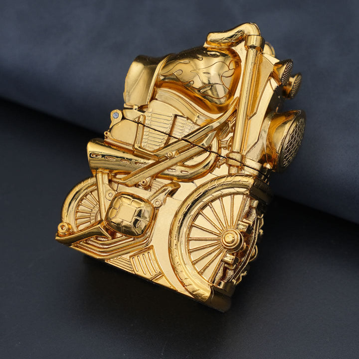 Accendino a cherosene in metallo a forma di motocicletta retrò creativa - D'oro - image 8