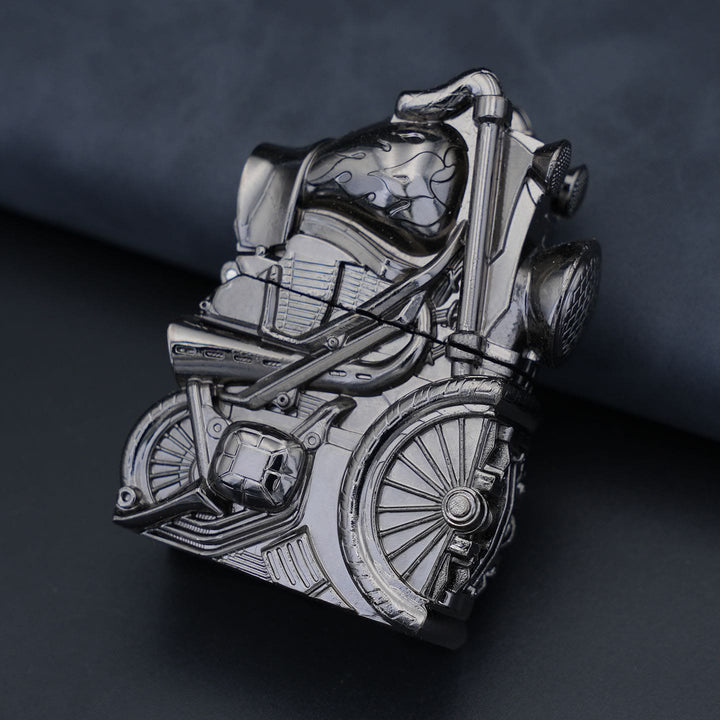 Accendino a cherosene in metallo a forma di motocicletta retrò creativa - Nero - image 10