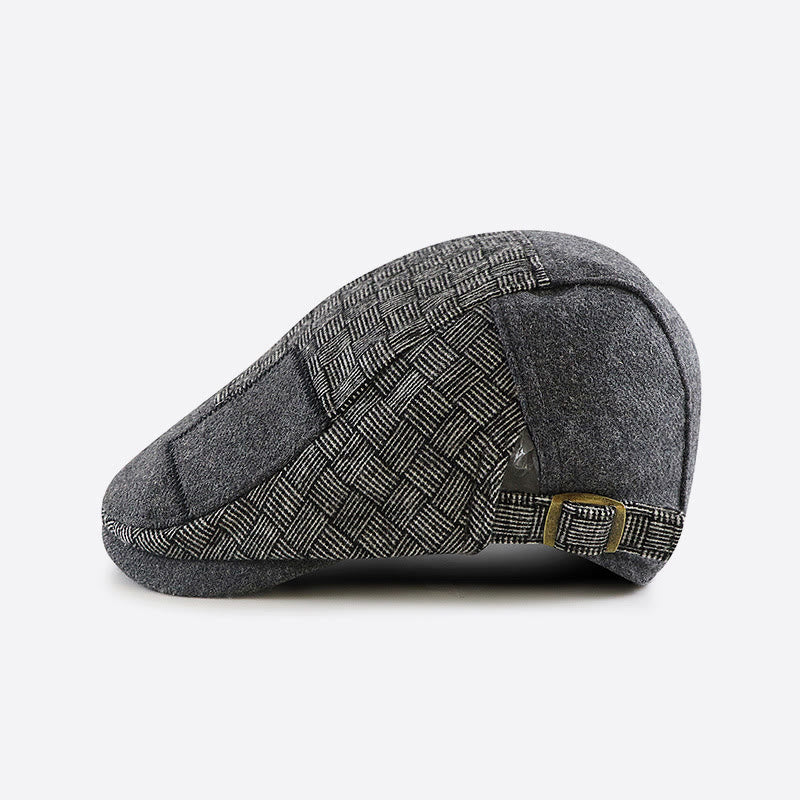 Cappello da giornalaio con basco cucito e patchwork intrecciato - image 3