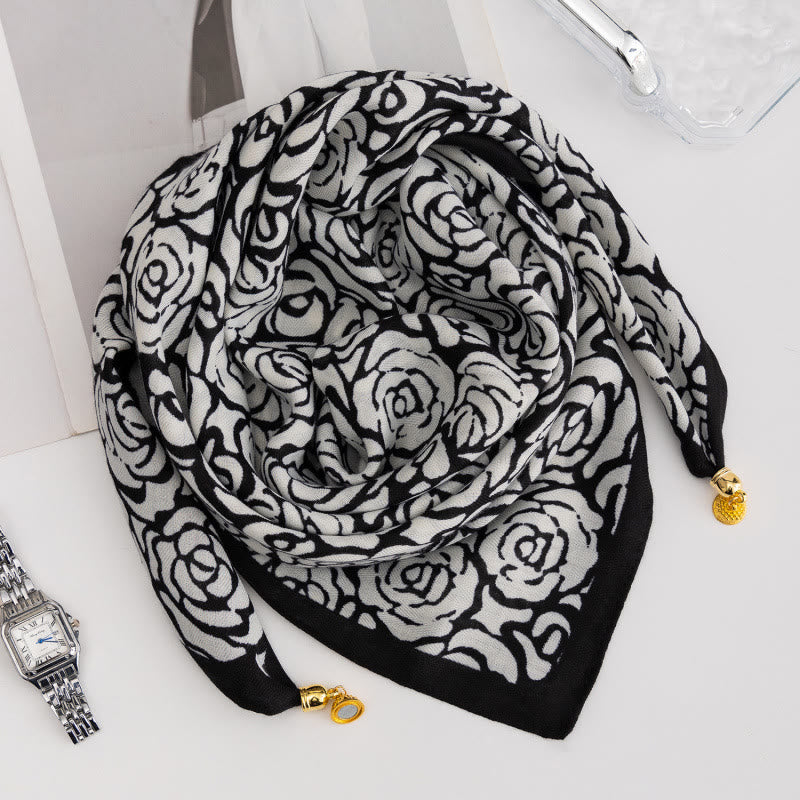 Cravatta magnetica quadrata elegante a pois rosa retrò da donna - Stile n. 1 - image 0