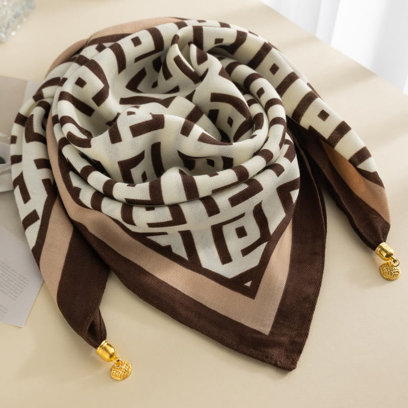 Cravatta magnetica quadrata elegante a pois rosa retrò da donna - Stile n. 6 - image 5