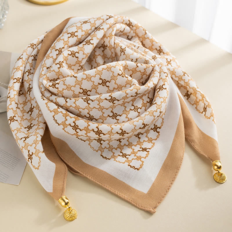 Cravatta magnetica quadrata elegante a pois rosa retrò da donna - Stile n. 8 - image 7