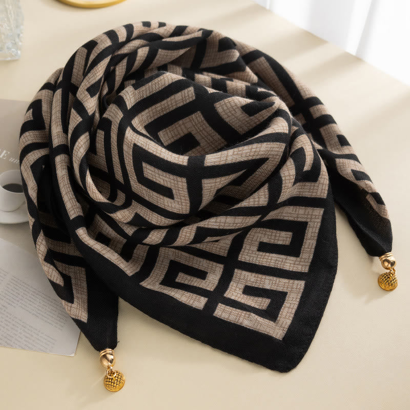 Cravatta magnetica quadrata elegante a pois rosa retrò da donna - Stile n. 16 - image 15